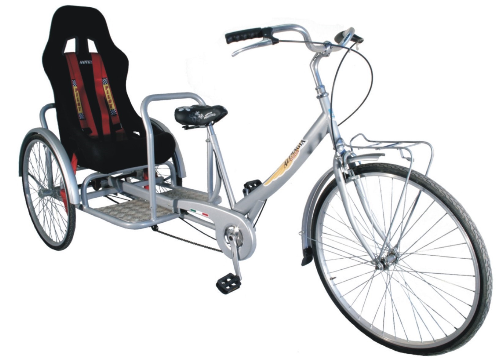 Triciclo Alvinia con sedile affiancato